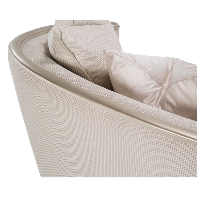 Pemberly Row Contemporary Chair and a Half - Champagne/Platinum