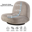 Pemberly Row Modern / Contemporary Plush Recliner/Floor Chair Gray