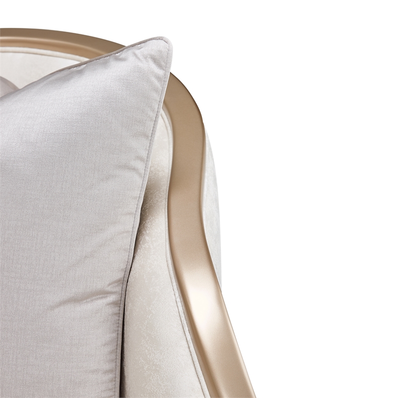 Pemberly Row Contemporary Chair and Half - Cloud White/Chardonnay
