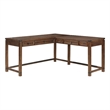 Pemberly Row Engineered Wood Sit-to-Stand L-Desk in Brushed Walnut Finish