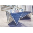 Pemberly Row Modern / Contemporary Mirrored Crystal End Table