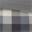 Pemberly Row Modern 7 Piece Herringbone Comforter Set in Gray