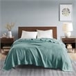 Pemberly Row Modern / Contemporary Cotton Blanket in Teal Full/Queen