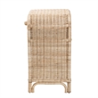 Pemberly Row Modern Bohemian Natural Brown Rattan 1-Drawer Nightstand