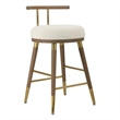 Pemberly Row Modern / Contemporary Cream Velvet Counter Stool