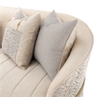 Pemberly Row Contemporary Sofa with Five Accent Pillows- Opal / Gold