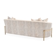 Pemberly Row Contemporary Sofa with Five Accent Pillows- Opal / Gold
