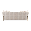 Pemberly Row Contemporary Sofa with Five Accent Pillows- Opal / Gold