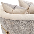 Pemberly Row Contemporary Transitional Loveseat in Opal  /  Gold