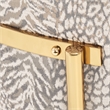 Pemberly Row Contemporary Transitional Loveseat in Opal  /  Gold