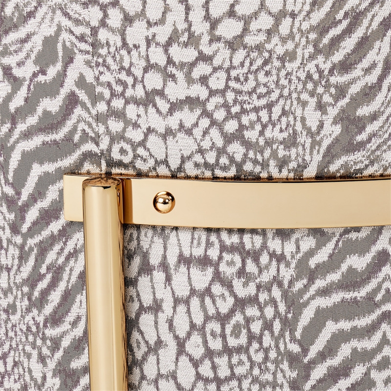 Pemberly Row Contemporary Transitional Accent Chair - Opal/Gold