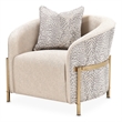 Pemberly Row Contemporary Transitional Accent Chair - Opal/Gold