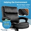 Pemberly Row Ergonomic Mid Back Desk Chair Bonded Leather Black
