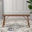 Pemberly Row Mid Century Modern Solid Wood Walnut Dining Bench