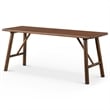Pemberly Row Mid Century Modern Solid Wood Walnut Dining Bench