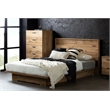 Pemberly Row Modern Platform Bed with Drawer Full/Queen Nordik Oak