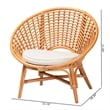 Pemberly Row Contemporary Bohemian Natural Rattan Accent Chair