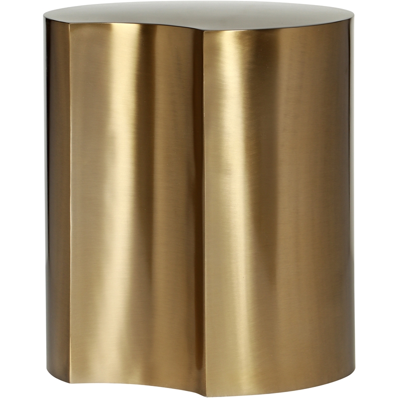 Pemberly Row Modern / Contemporary Dimple Gold Iron Metal End Table