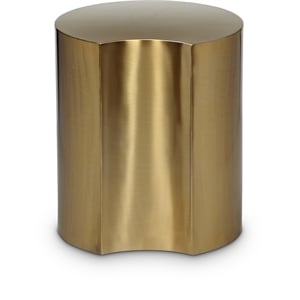 Pemberly Row Modern / Contemporary Dimple Gold Iron Metal End Table