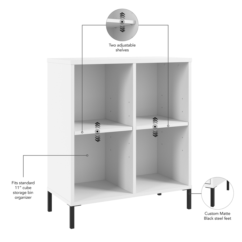 Pemberly Row Contemporary 4 Cube Organizer - Engineered Wood
