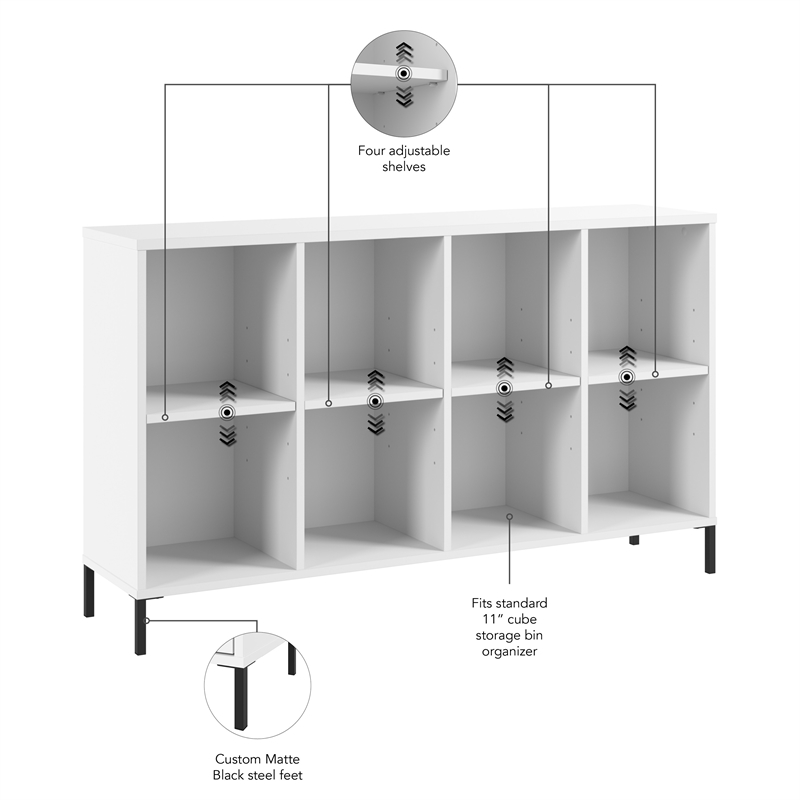 Pemberly Row Contemporary 8 Cube Organizer - Engineered Wood