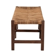 Pemberly Row Bohemian Natural Seagrass and Wood Accent Bench