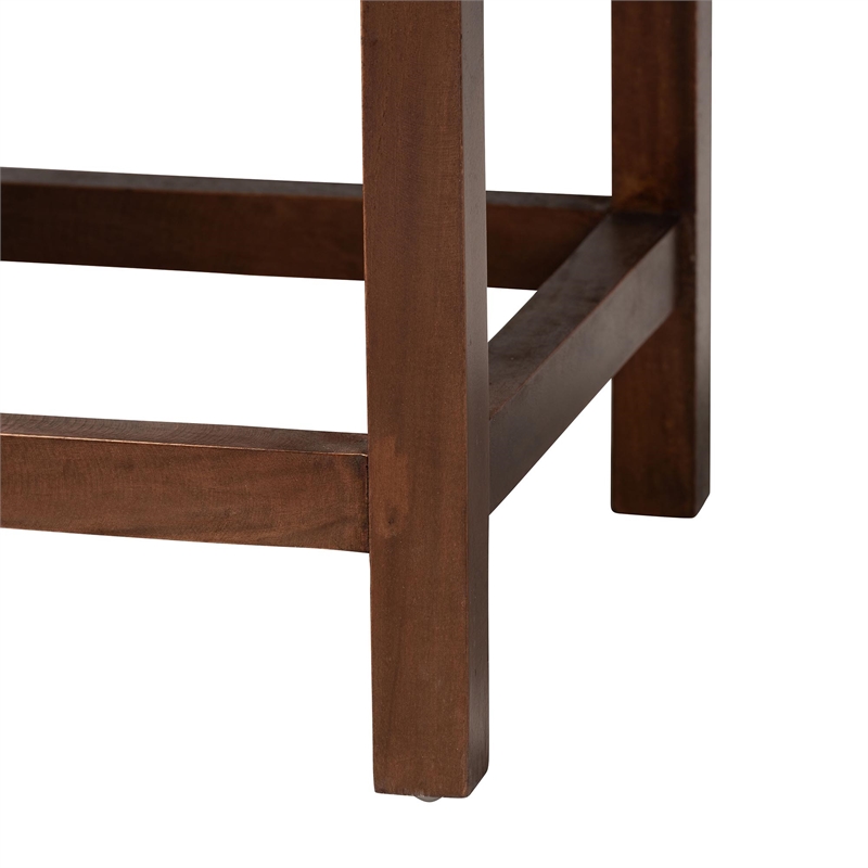 Pemberly Row Bohemian Natural Seagrass and Wood Accent Bench