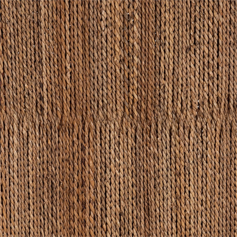 Pemberly Row Bohemian Natural Seagrass and Wood Accent Bench