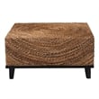 Pemberly Row Contemporary Bohemian Natural Seagrass Coffee Table