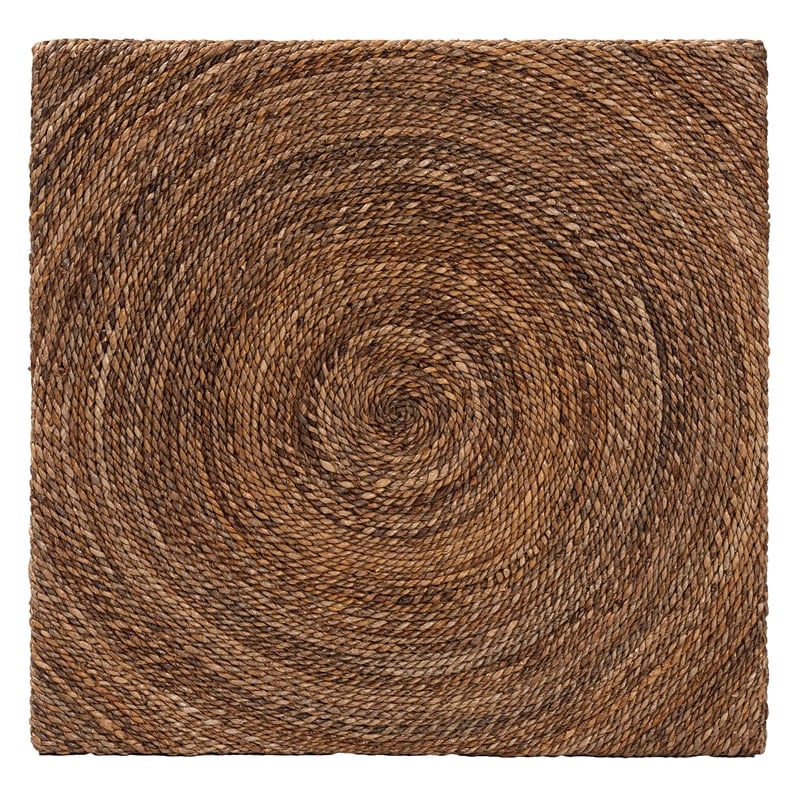 Pemberly Row Contemporary Bohemian Natural Seagrass Coffee Table