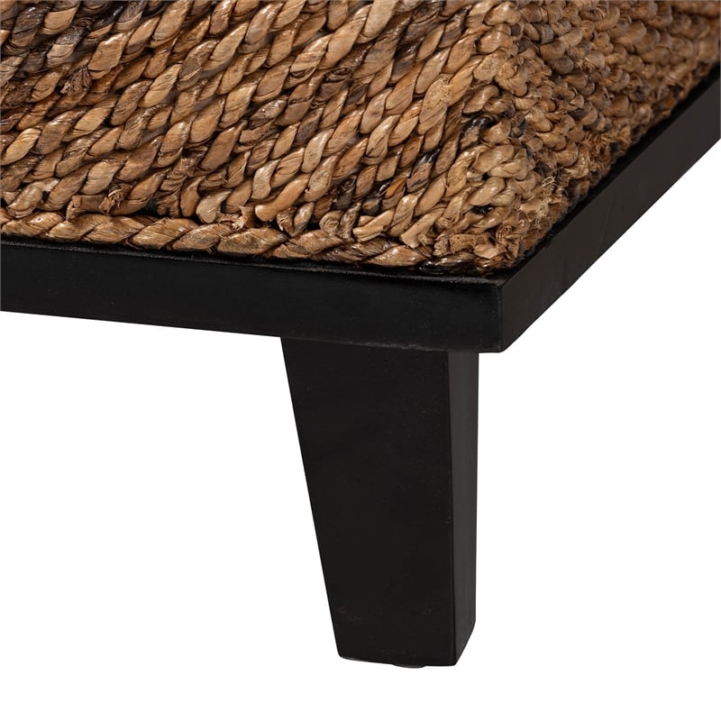 Pemberly Row Contemporary Bohemian Natural Seagrass Coffee Table