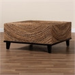 Pemberly Row Contemporary Bohemian Natural Seagrass Coffee Table