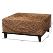 Pemberly Row Contemporary Bohemian Natural Seagrass Coffee Table