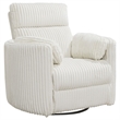 Pemberly Row Power Swivel Glider Recliner Two Pack in White