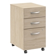 Pemberly Row 3 Drawer Mobile File Cabinet in Natural Elm - Engineered Wood