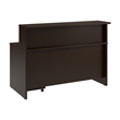 Pemberly Row 60W x 30D Reception Desk with Drawers in Mocha Cherry - Wood