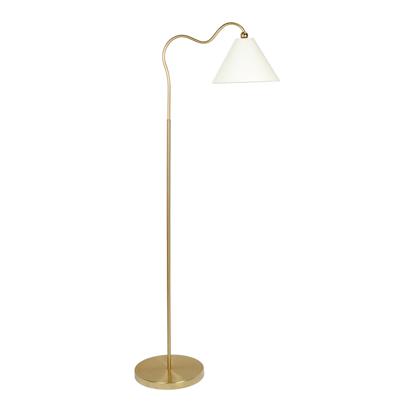 Pemberly Row Contemporary Regal Radiance Floor Metal & Brass Lamp