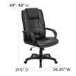 Pemberly Row Modern Executive Office Chair with High Back in Black