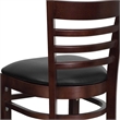 Pemberly Row Wood Restaurant Bar Stool in Black and Mahogany