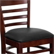 Pemberly Row Wood Restaurant Bar Stool in Black and Mahogany