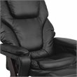 Pemberly Row Recliner and Ottoman with Mahogany Base in Black