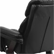 Pemberly Row Recliner and Ottoman with Mahogany Base in Black