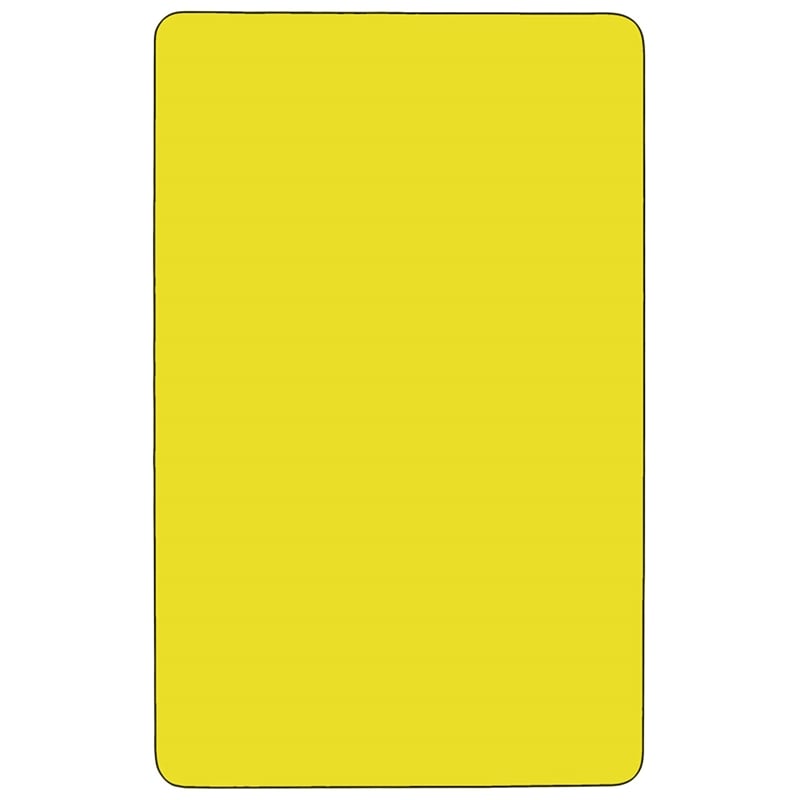 Pemberly Row Rectangular High Pressure Top Mobile Activity Table - Yellow