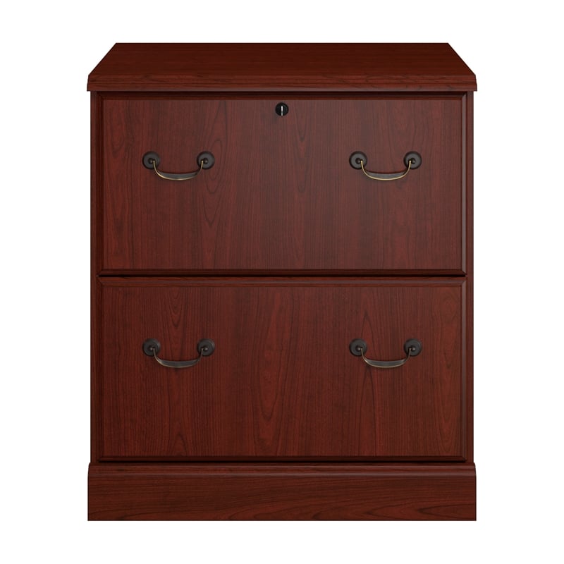 Pemberly Row Contemporary Lateral File Cabinet in Harvest Cherry