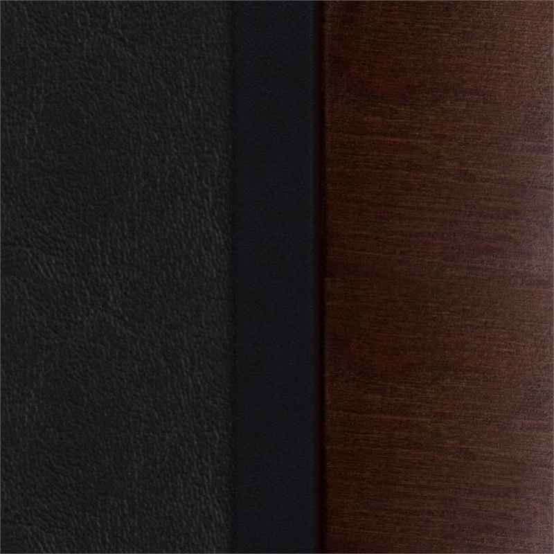 Pemberly Row Metal Restaurant Dining Chair in Black and Mahogany