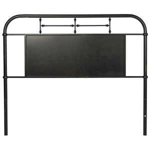 Pemberly Row Contemporary Metal King Metal Headboard - Black