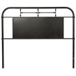 Pemberly Row Contemporary Metal King Metal Headboard - Black