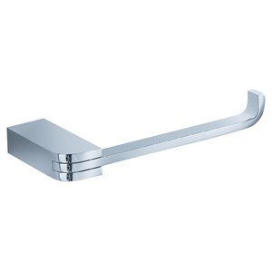 pemberly row contemporary brass toilet paper holder in chrome