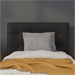 Pemberly Row Faux Leather Tufted Twin Panel Headboard in Black