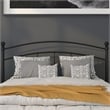 Pemberly Row Contemporary Queen Metal Spindle Headboard in Black